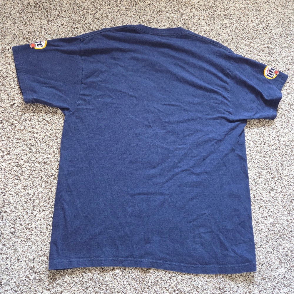 Vintage 2001 Super Bowl XXXV T-Shirt Ravens Giants Miller Lite Navy XL Tampa FL - Picture 7 of 8